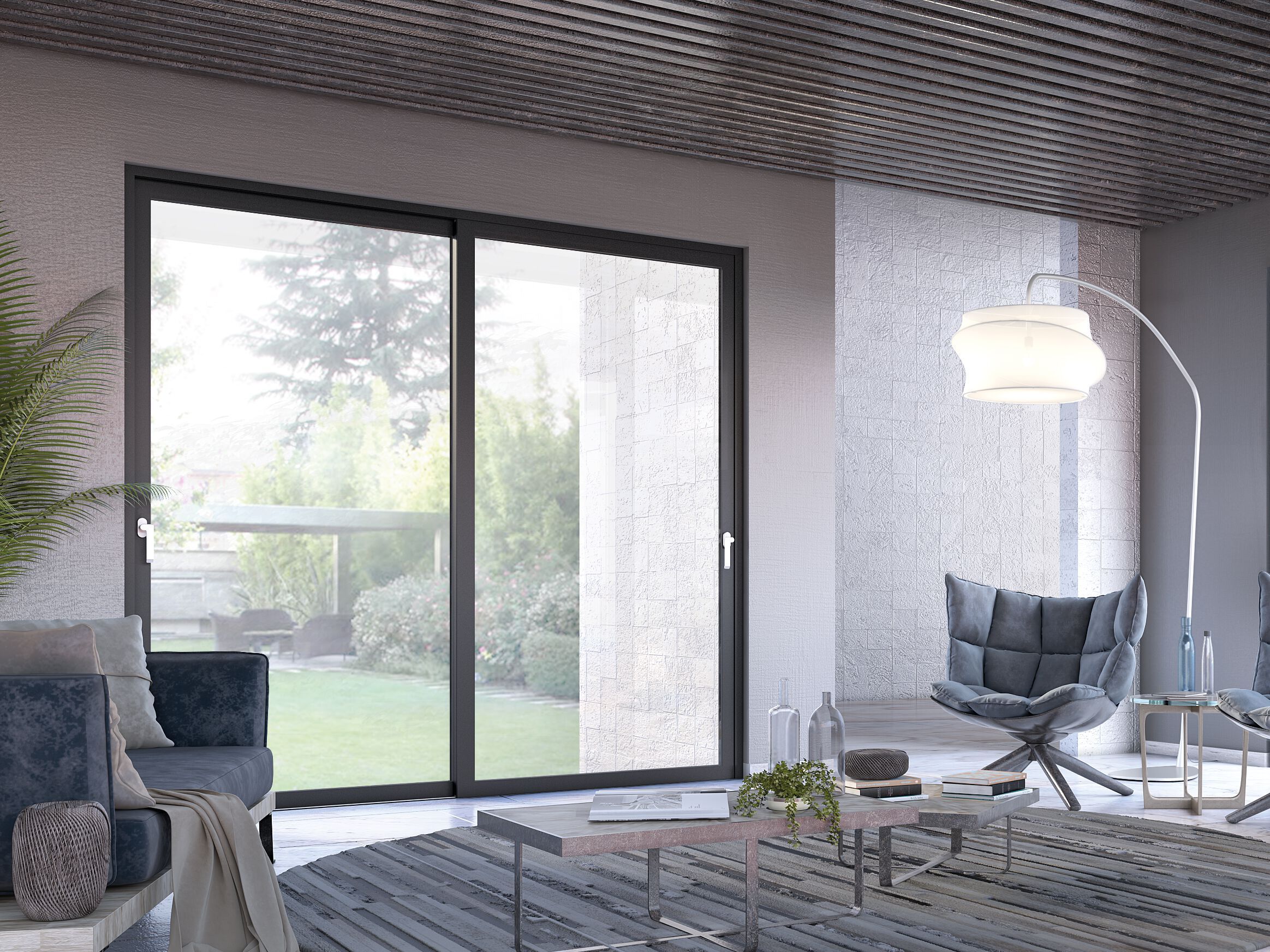 Алюминиевая оконная дверь Alumil Smartia systems ARCH-00028775