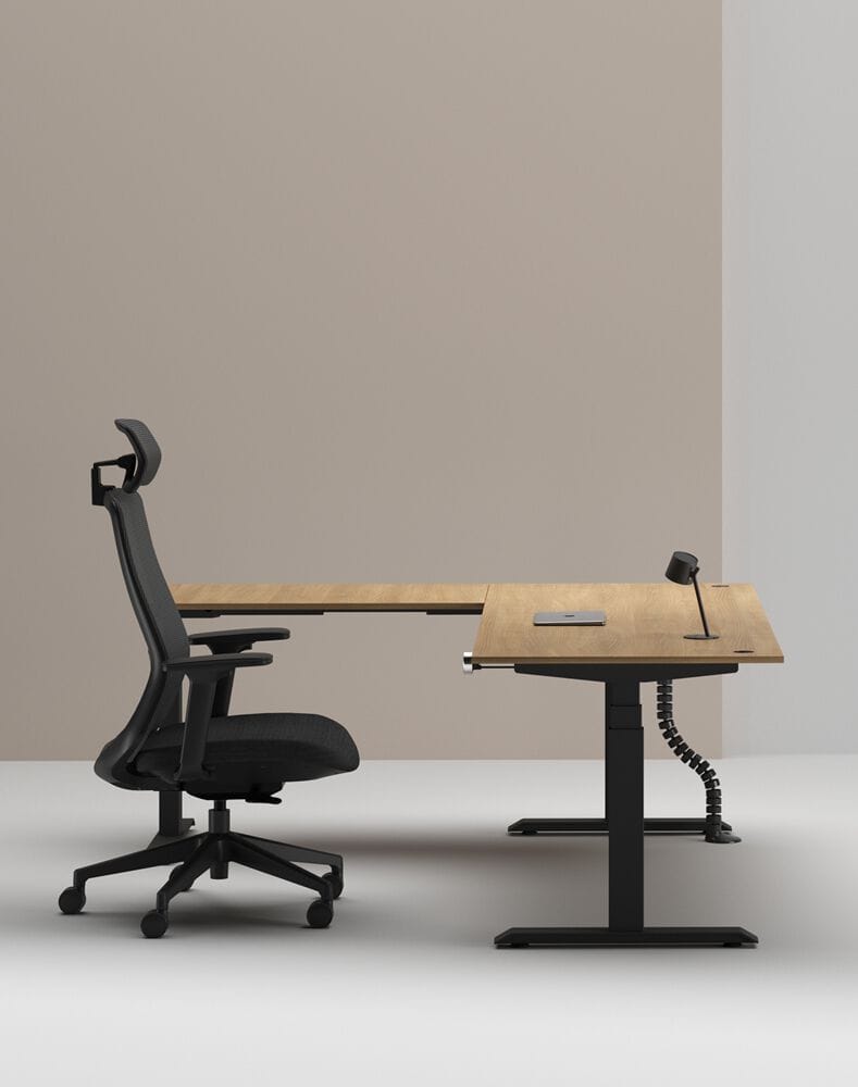 Деревянный регулируемый по высоте угловой стол с системой люверсов WORKSPACE MAX TRIPLE MOTOR ARCH-00114643 - Вид №29