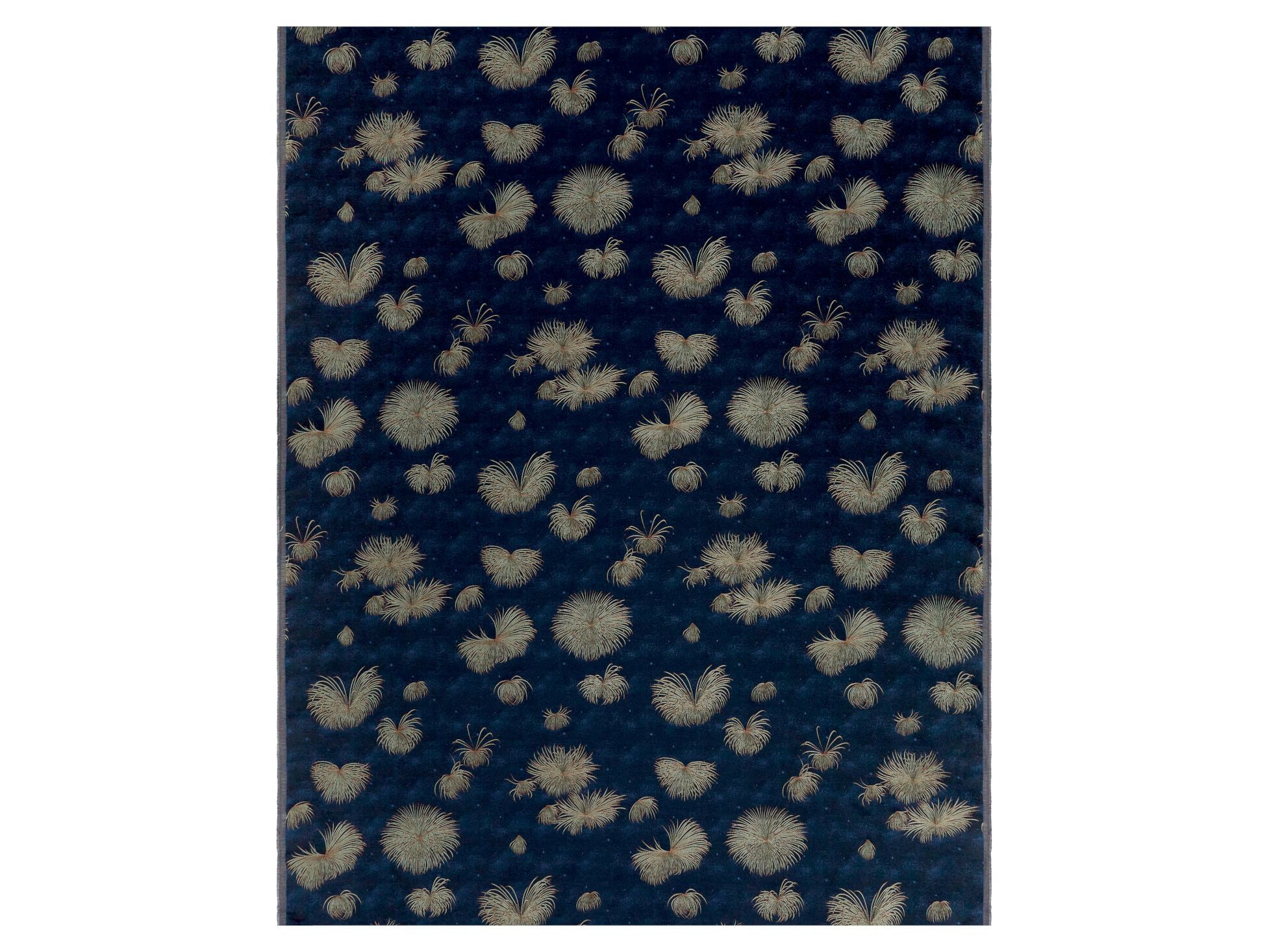 Жаккардовая ткань с цветочным рисунком K-3 Shogun Blue ARCH-00128314 - Вид №1