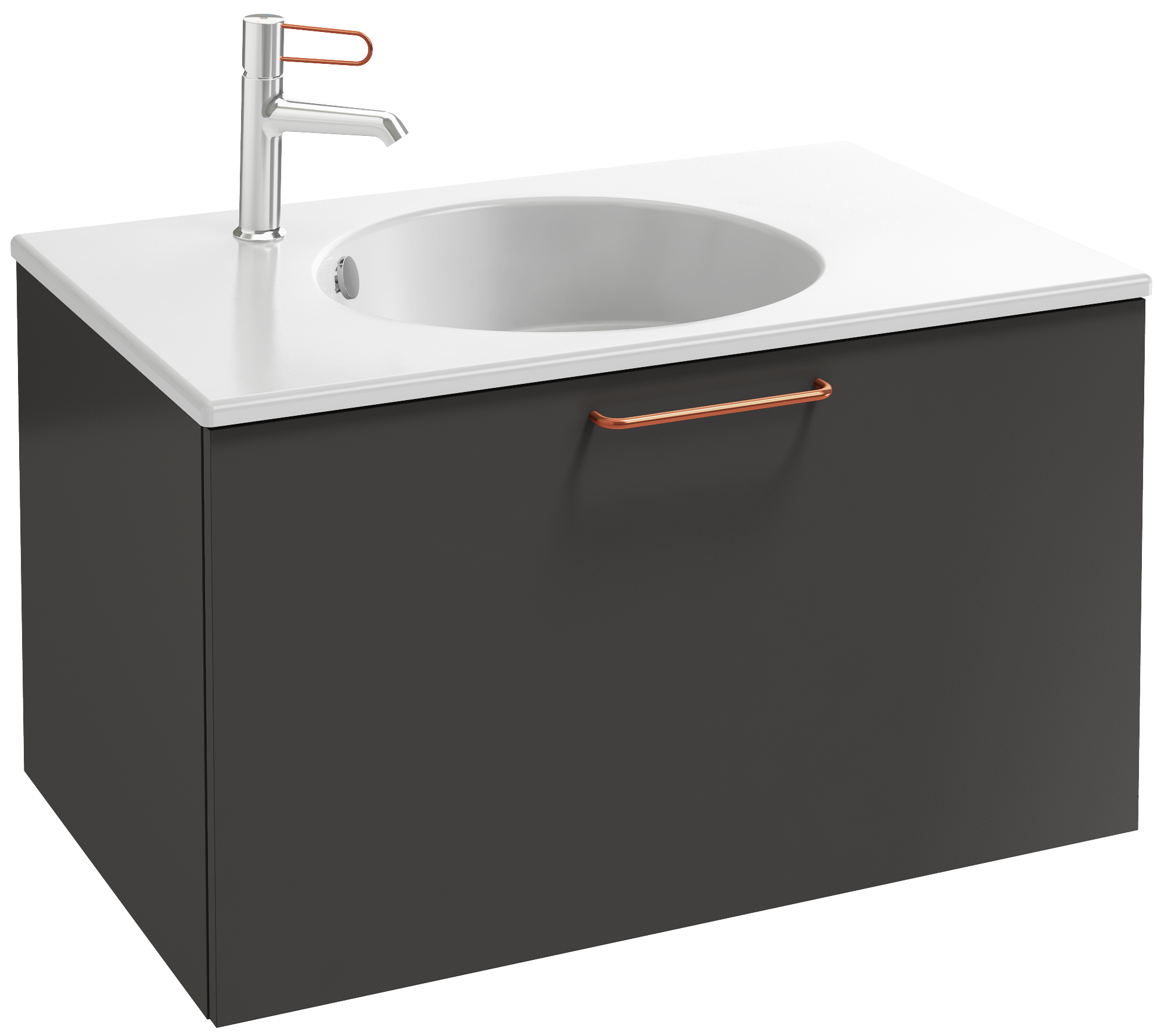 EB2512-R7-N18 Тумба под столешницу 80 см, 1 верхний ящик, бронзовая ручка JACOB DELAFON ODÉON RIVE GAUCHE ODEON RIVE GAUCHE