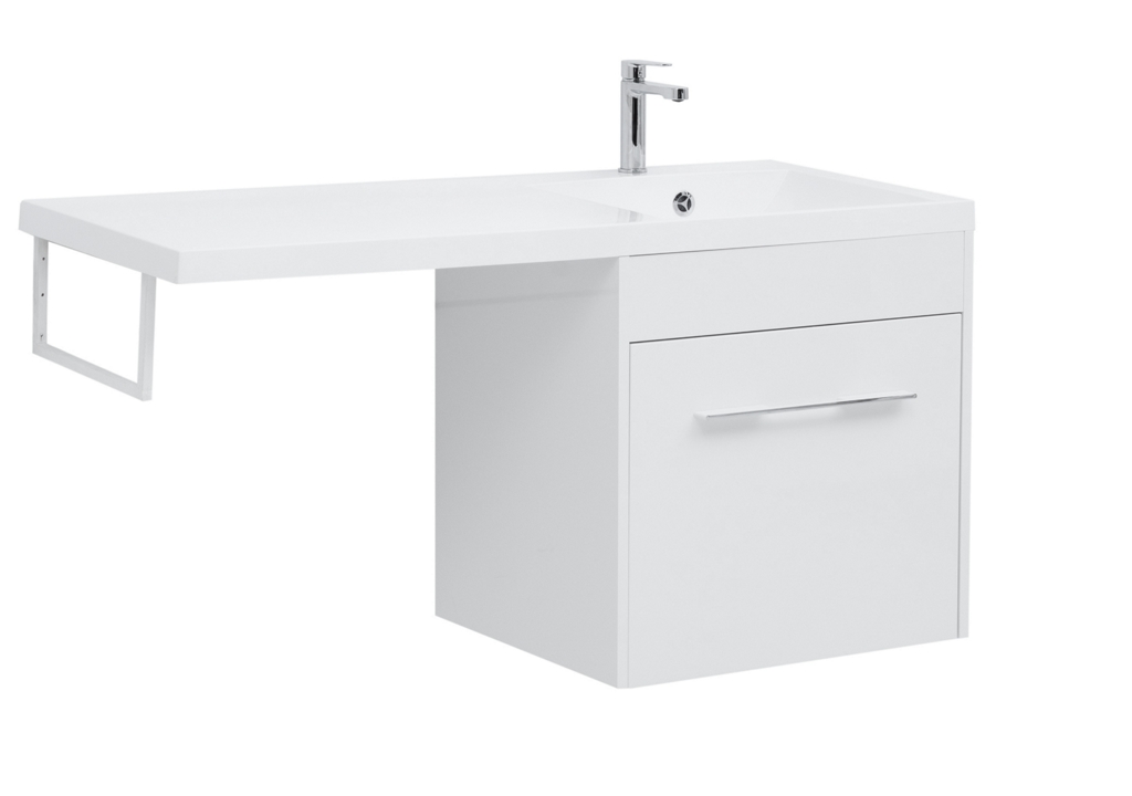 Тумба с раковиной Aquanet Августа 120 R белый 0021002600239568 - Вид №4