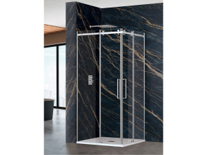 Угловая душевая кабина с раздвижной дверью