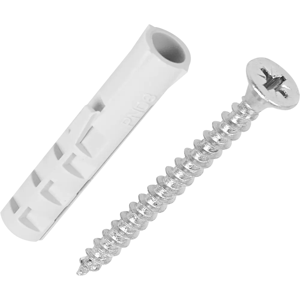 Дюбель нейлоновый STANDERS PND 8×40 мм с шурупами для бетона и кирпича 83387769 STLM-1011219