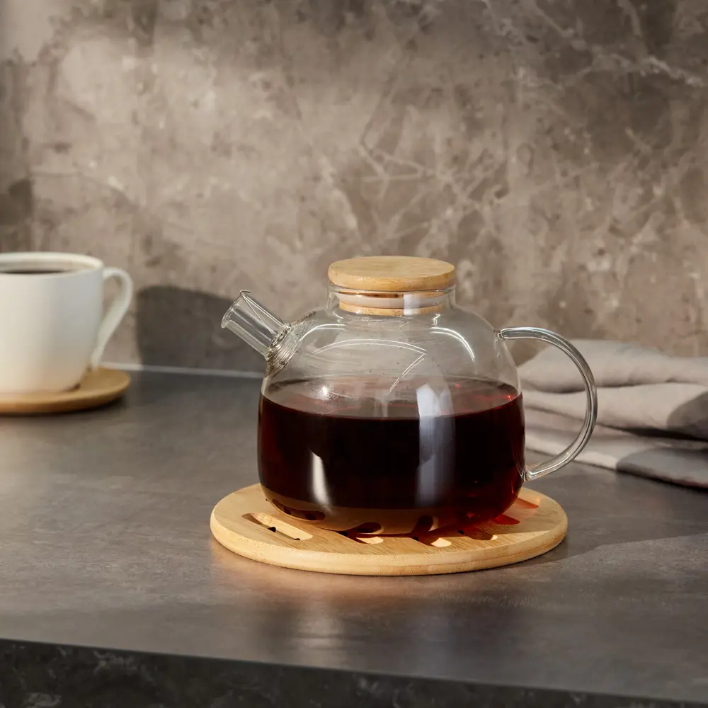 Подставка под горячее Delinia 18x18 см бамбук цвет бежевый STLM-2045165 - Вид №5