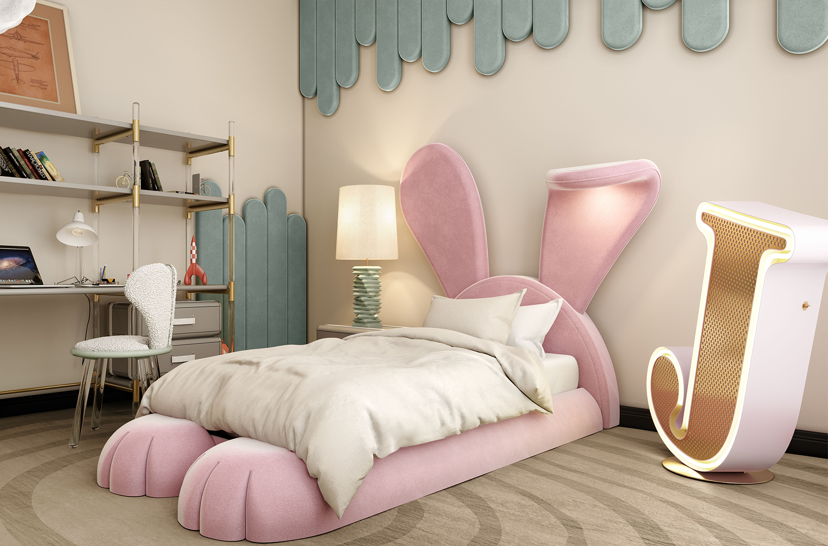 CIST449 Детский обеденный стул Маленький зайчик Circu  - Вид №17