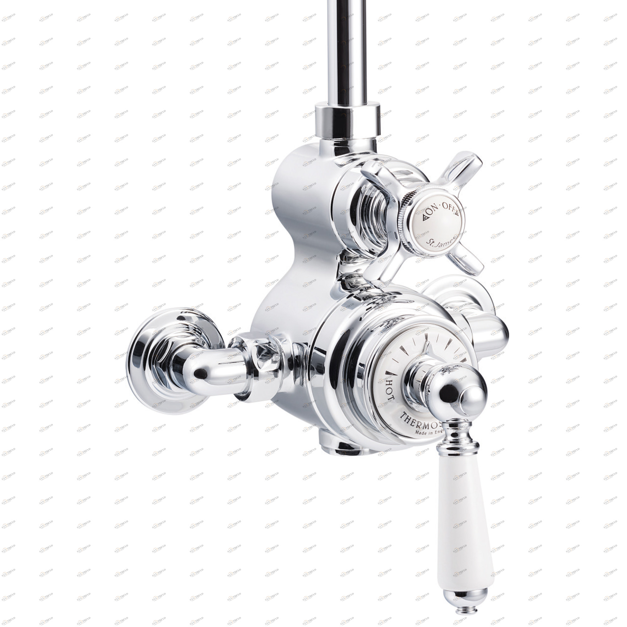 Traditional bathrooms Смеситель для душа термостат с фарфоровой ручкой ASCOT Tb740.414.bn 