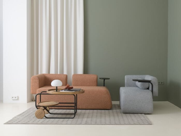 Ткань контракт диван с журнальным столиком Shishka Project Candy ARCH-00002549 - Вид №1