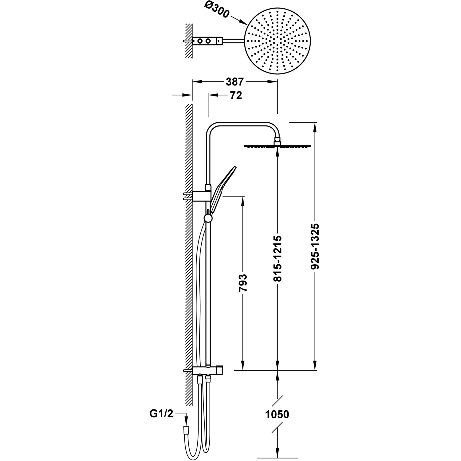 Душевой набор, регулируемый под любой тип крана-19063502 TRES Showers - Вид №1