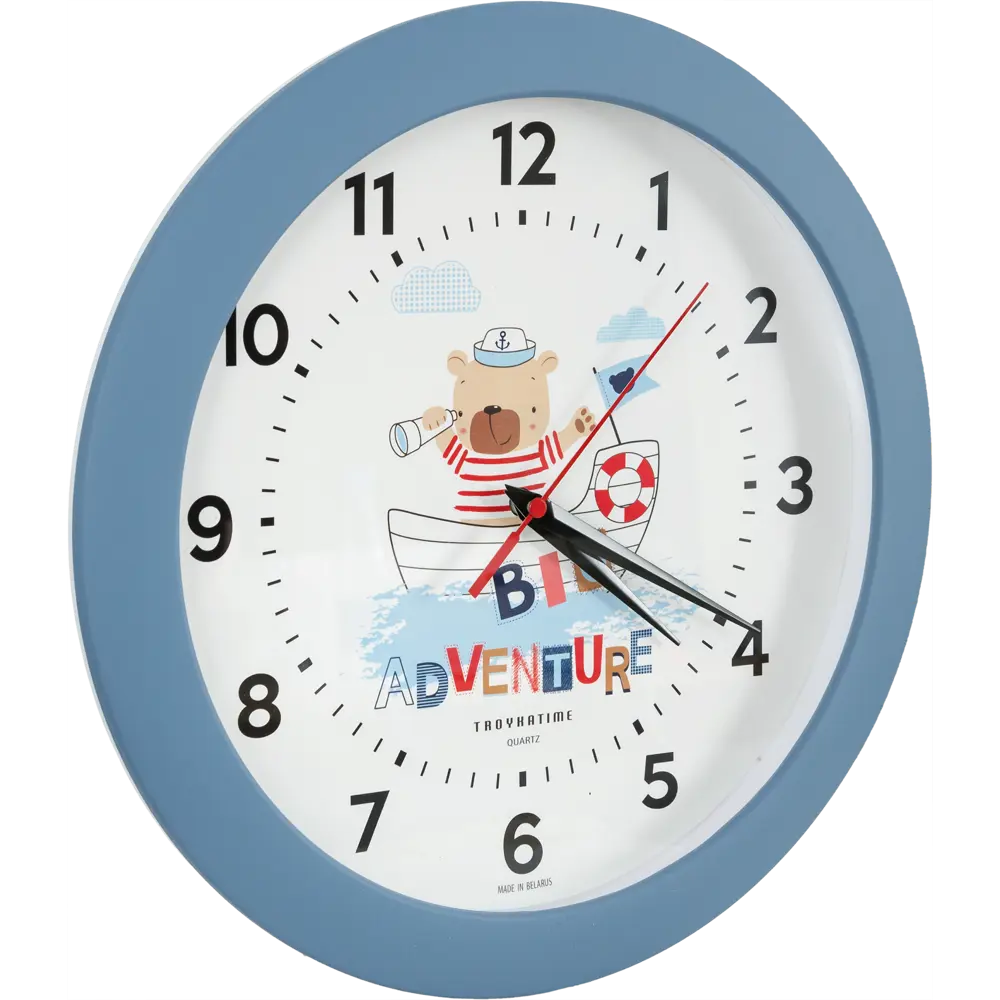 Часы настенные «Мишка» круглые 29 см цвет морской TROYKATIME STLM-2211052 - Вид №2