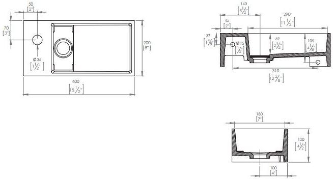 KRION Lavamani sospeso в krion® Ras sun-id-1500895 - Вид №1