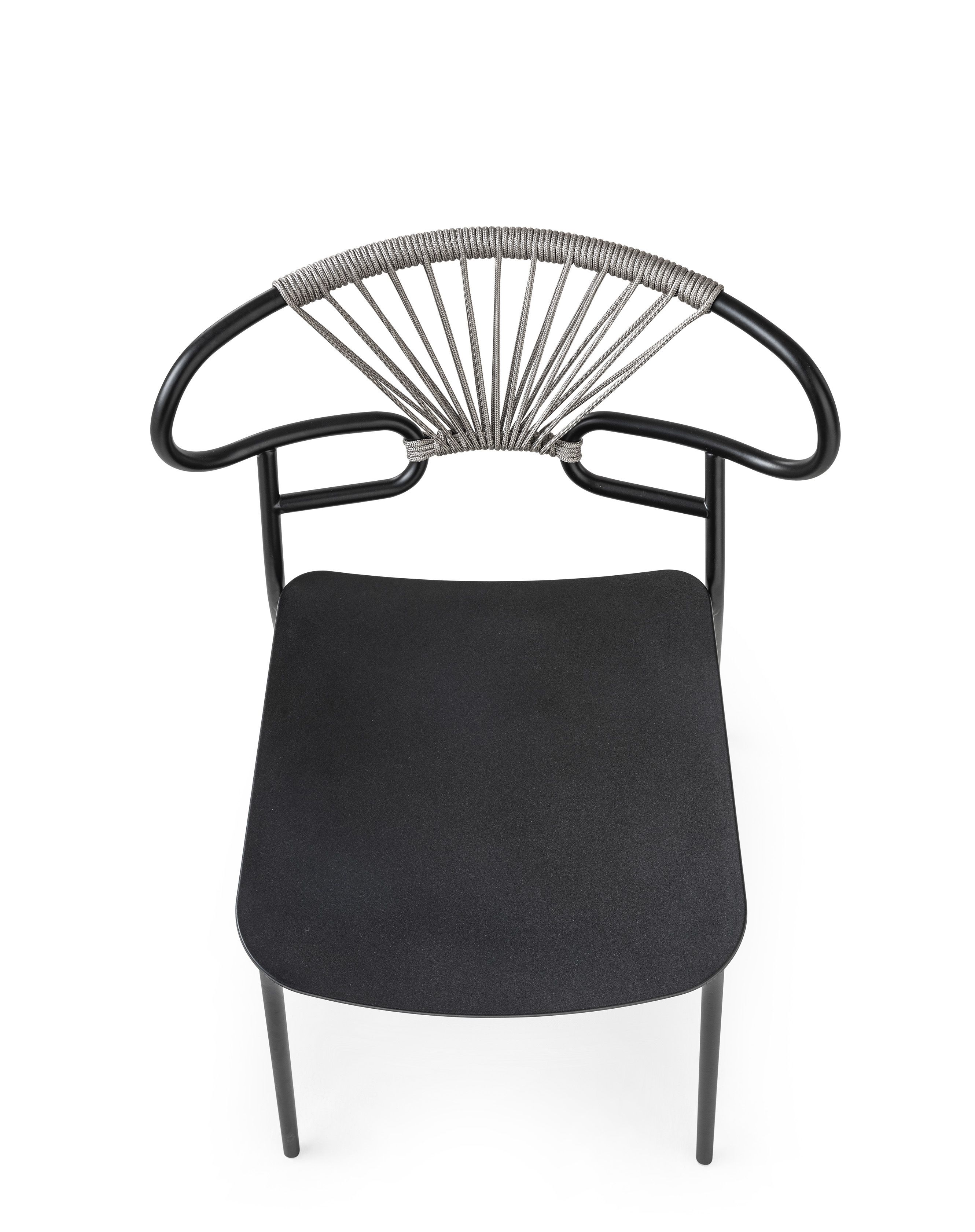 Штабелируемый металлический стул с открытой спинкой с мягким сиденьем TrabA' Генуя ARCH-00074447 - Вид №2