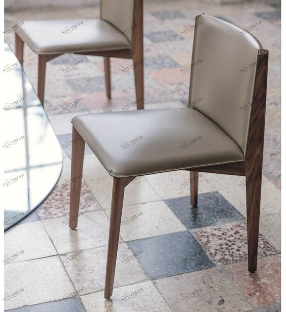 Porada Стул из орехового дерева, обитый кожей Iron sun-id-1360034