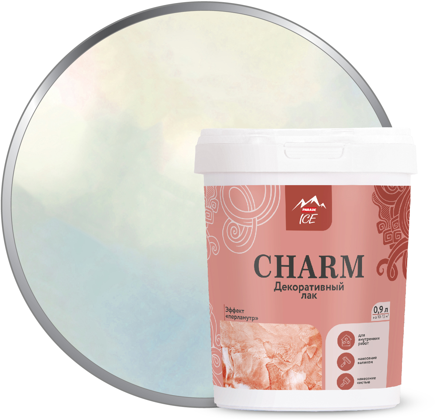 16774300 Лак декоративный Ice «Charm» 0.9 л цвет жемчуг STLM-0007173 PARADE
