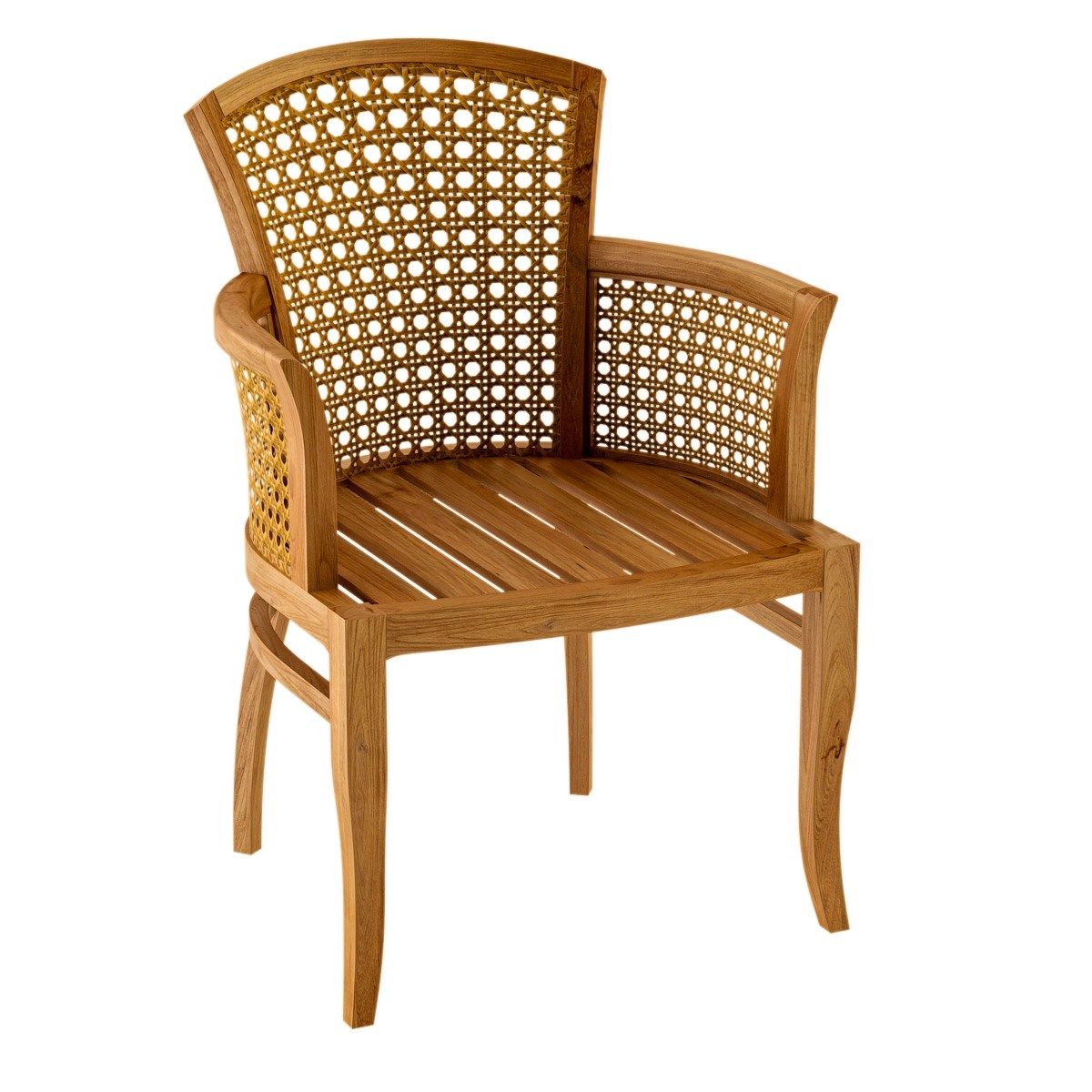 Садовый стул из тикового дерева Deco с подлокотниками ASTELLO Tournesol ARCH-00131315 - Вид №1