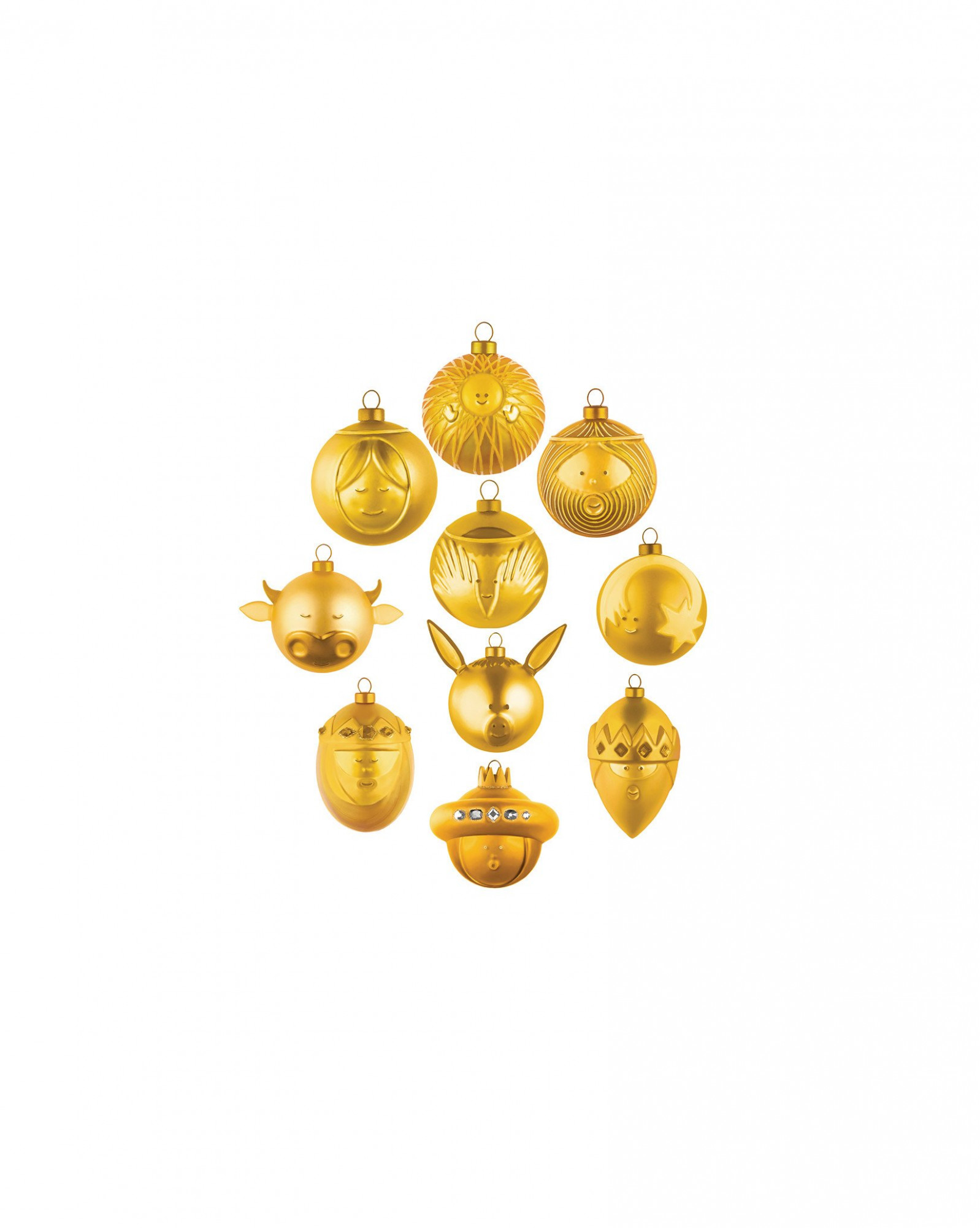Набор из 10 елочных шаров Alessi Le Palle Nativity AMJ13S10