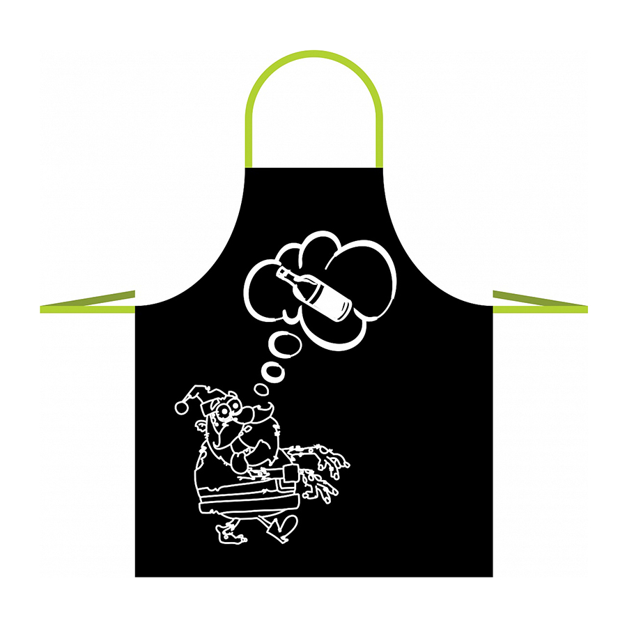 Mel19-5 Фартук "пьяный санта", 76х68 см Melompo 