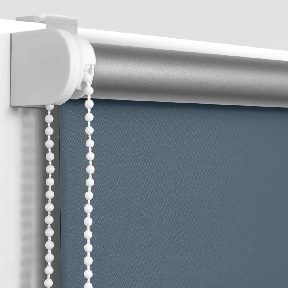 Штора рулонная блэкаут Эскар 60x160 см серо-синяя Denim 1 BLACKOUT STLM-2176678 - Вид №1