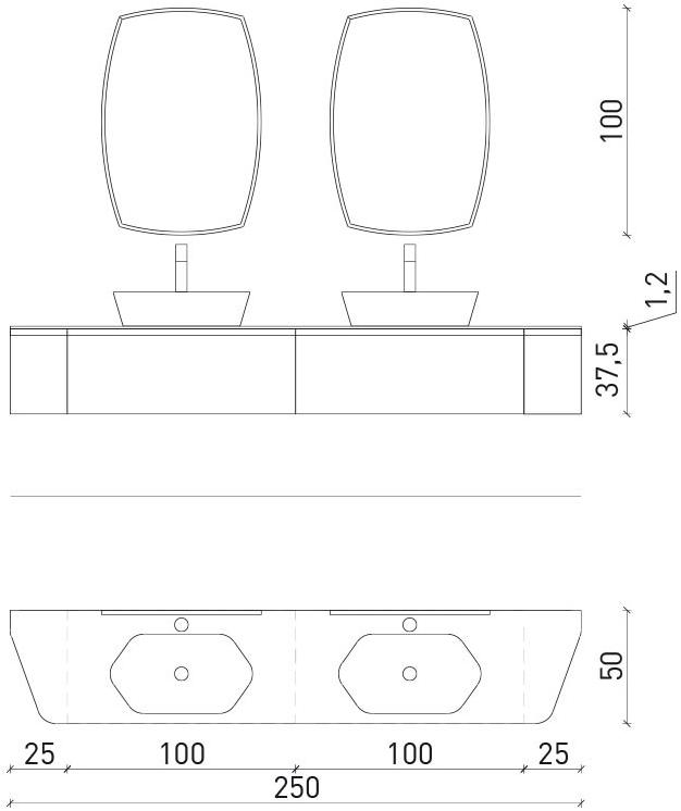 Archeda Двойная лакированная деревянная тумба под умывальник Gola sun-id-1385700 - Вид №6
