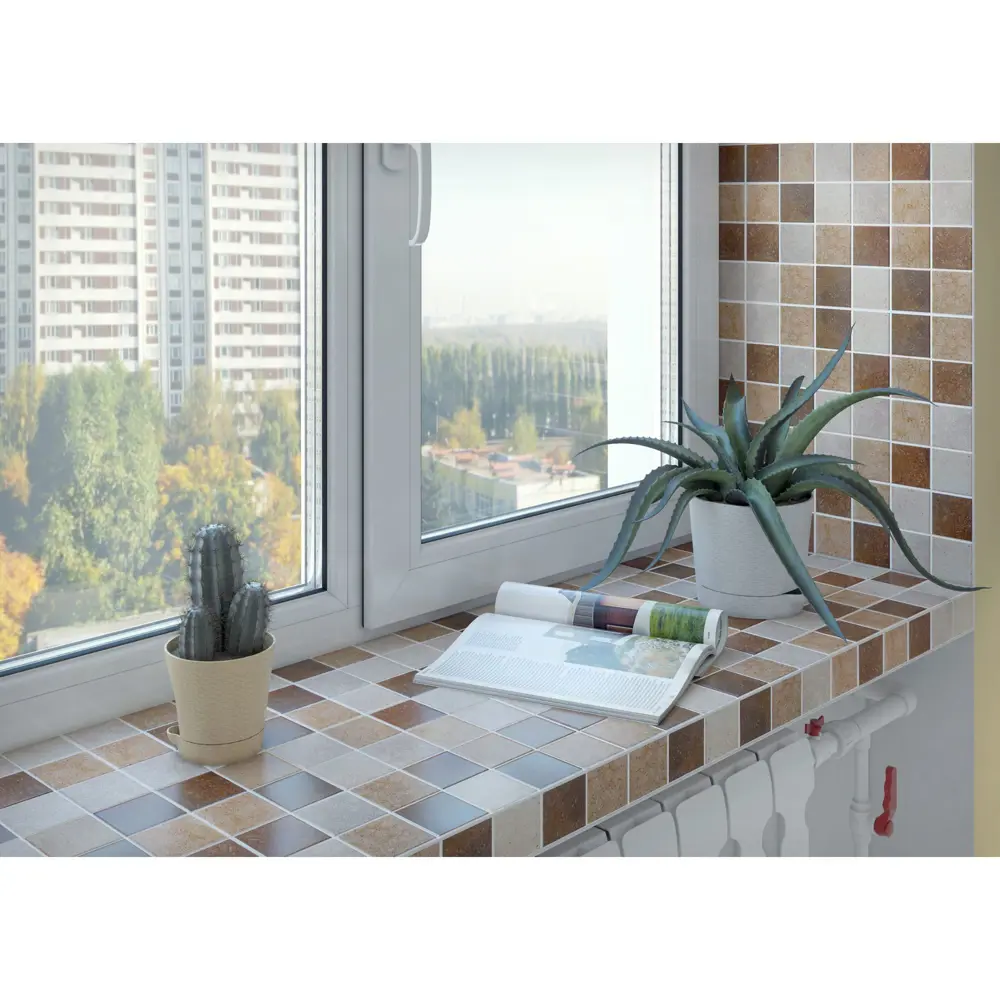 Керамическая мозаика Kreaforta для стен 30×30 см в бежево-коричневых тонах 89412203 STLM-1569520 - Вид №8