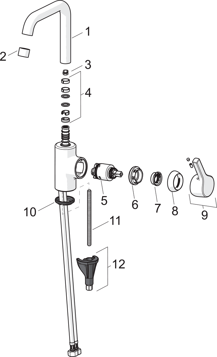 Oras 3907FH Смеситель для умывальника 3907FH Saga Style Хром  - Вид №4