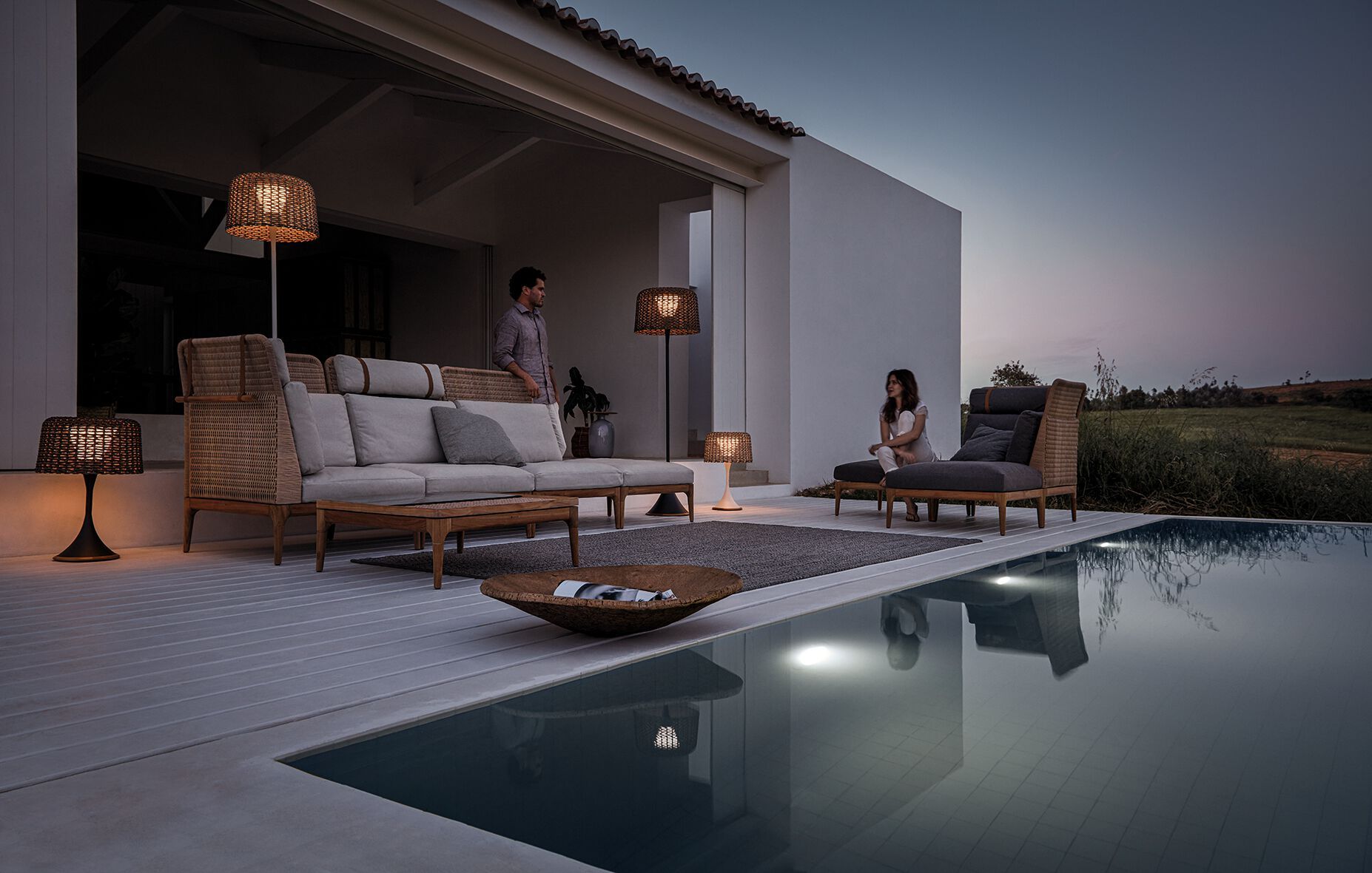 Плетеное и тканевое садовое кресло Gloster ARCH-00122507 - Вид №8