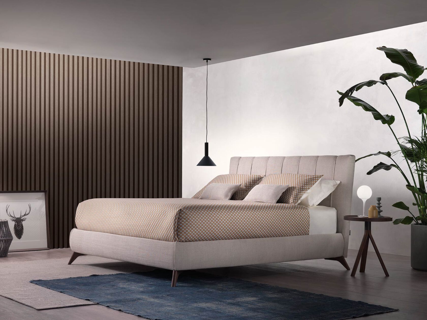 Мягкая кровать из ткани Altrenotti Soul ARCH-00008475