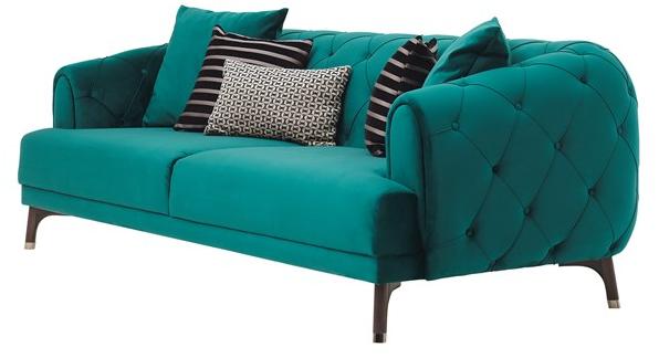 Enza Home Тафтинговый 3-местный диван из ткани Navona sun-id-1516562 - Вид №1