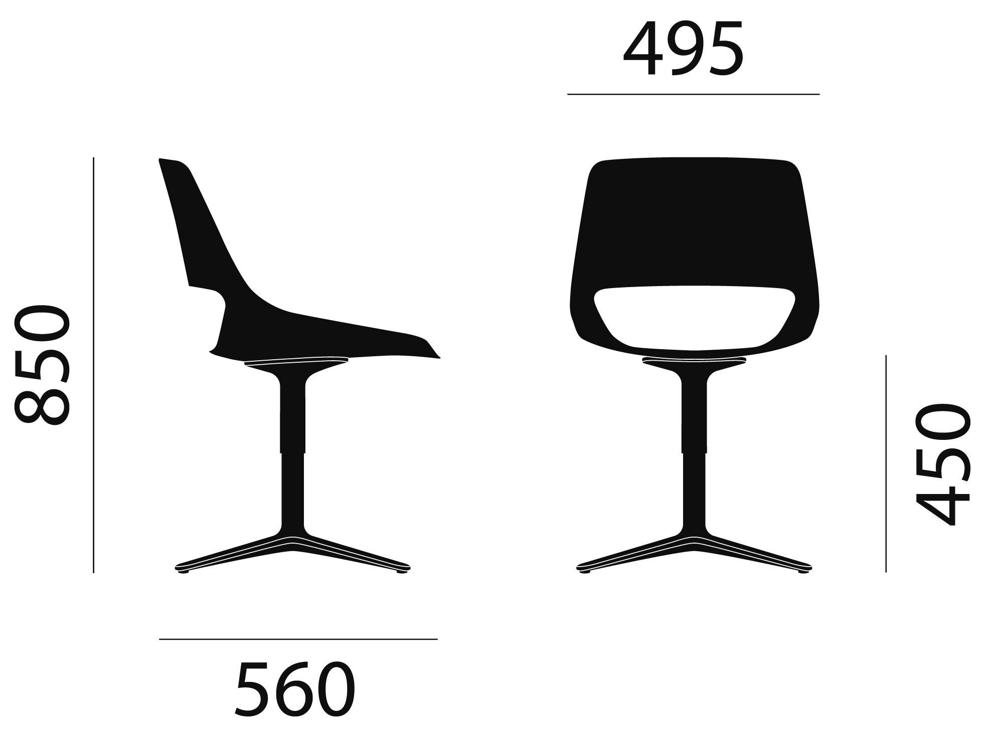 Вращающееся кресло из полипропилена Brunner scoop ARCH-00017589