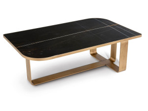 Мраморный прямоугольный журнальный столик