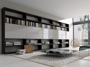 Книжный шкаф с ящиками