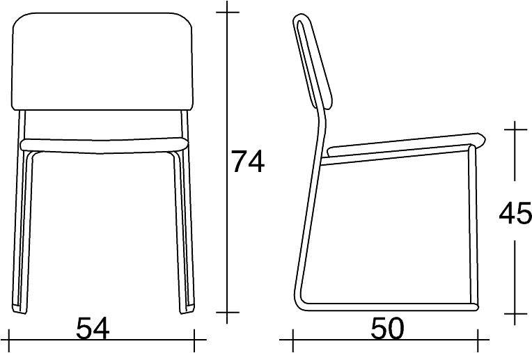 TALIN Стул с обивкой из ткани для залов ожидания sun-id-1503967 - Вид №2