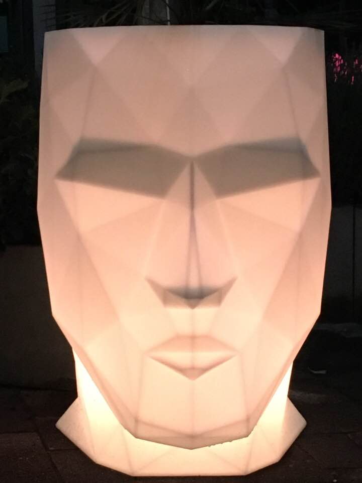 070498 Кашпо матовое светящееся LED RGBW Battery 42см Vondom Adan - Вид №2