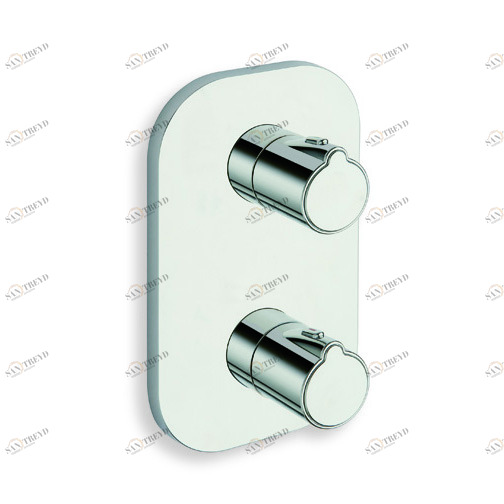 CRIXE753 Внешние части термостатического смесителя для душа / ванны для CRICS800 с 3 выпускными запорными вентилями, ручками из АБС и пластиной Cristina Rubinetterie 