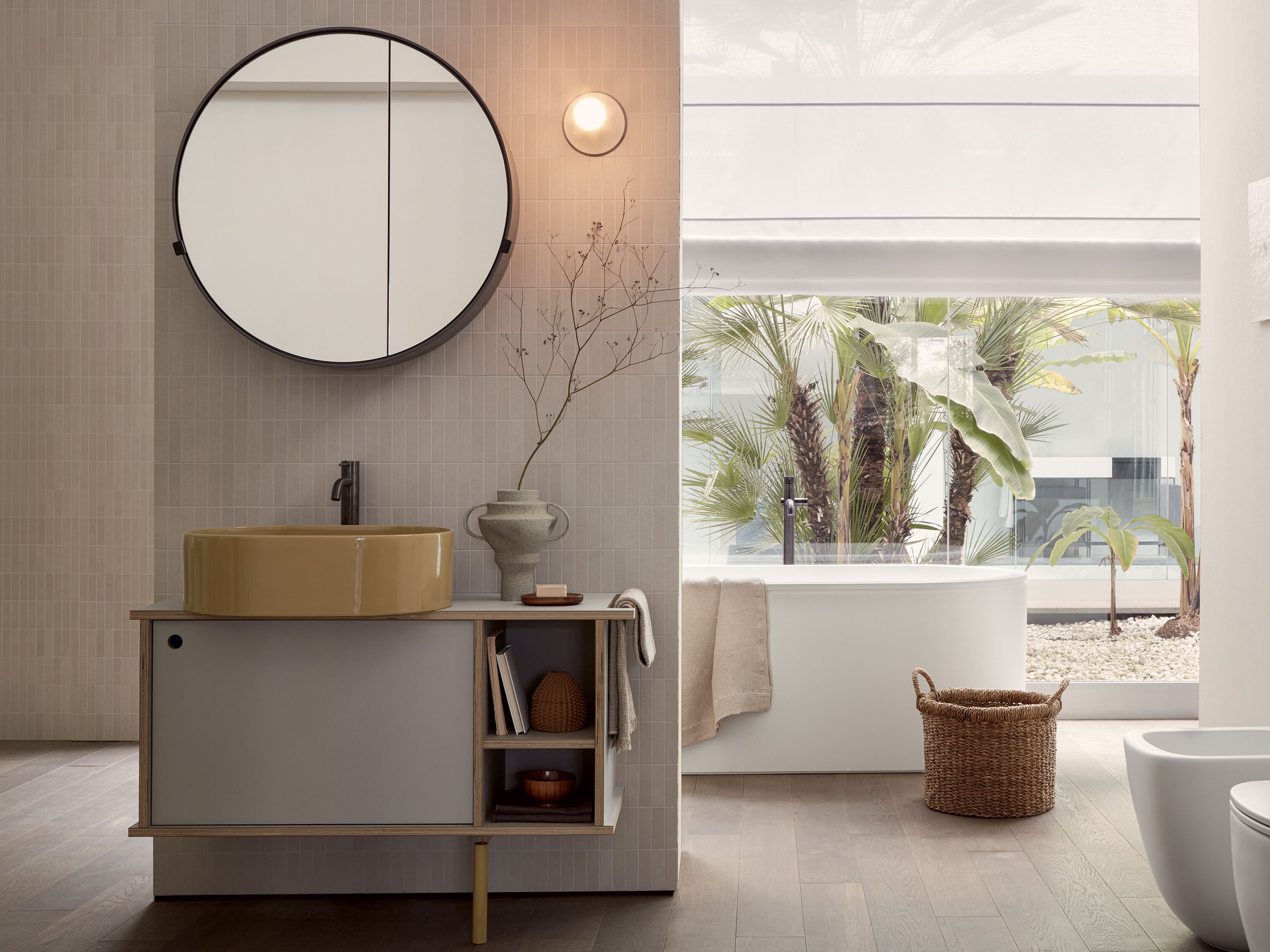 Шкаф для умывальника Fenix-NTM® с дверцами и встроенной раковиной Ceramica Cielo THEO 103 ARCH-00102413