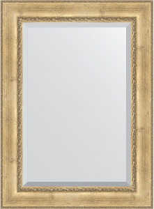 BY 3480 Зеркало с фацетом в багетной раме - состаренное серебро с орнаментом 120 mm EVOFORM Exclusive