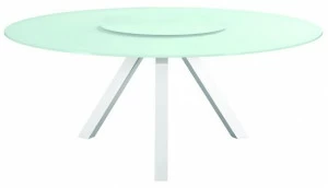 MOBIKA GARDEN Садовый стол из алюминия и стекла с ленивой сьюзан