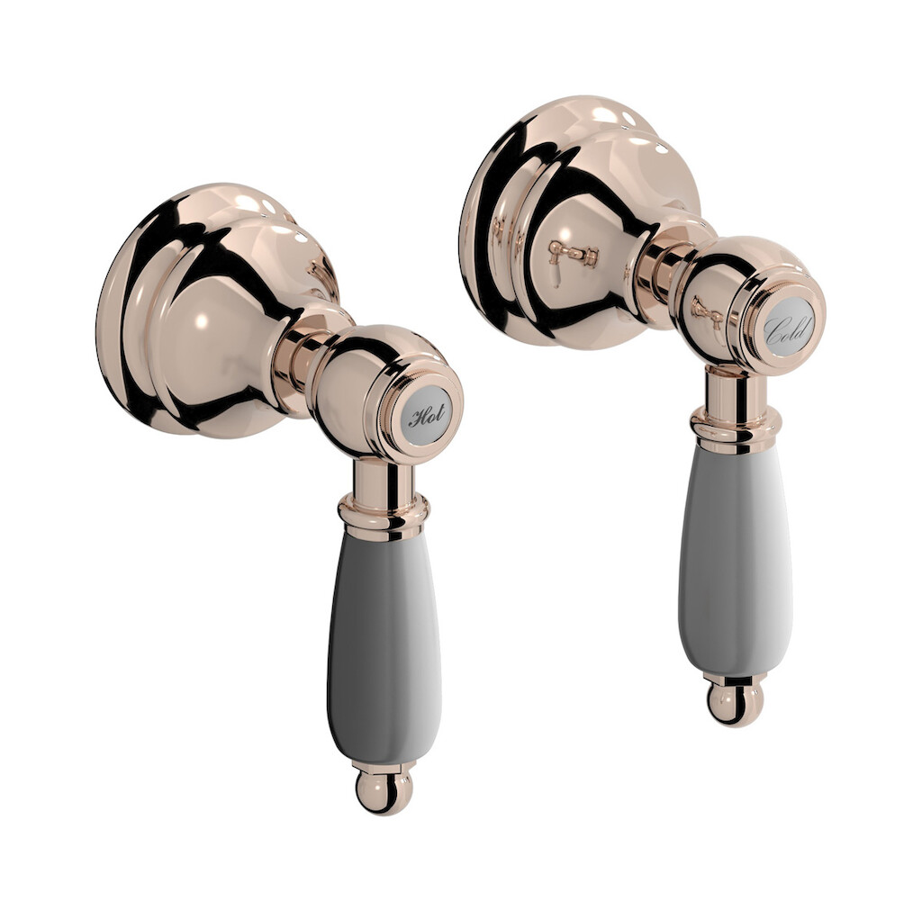 Встроенный смеситель для душа на 2 отверстия на 1 потребителя. WE ARE IB hl400rs_2 Rose Gold Hermes