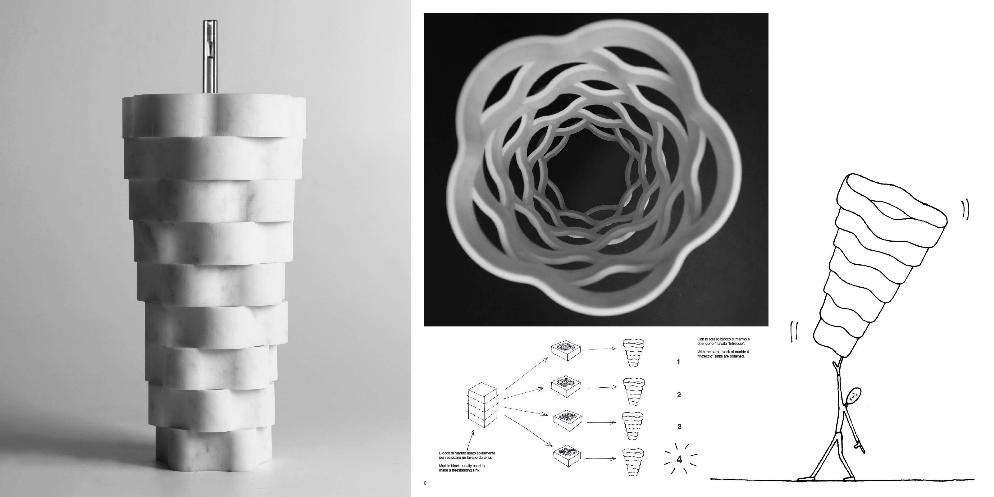 Intreccio Напольная раковина стоящая прямоугольная Antoniolupi  - Вид №5