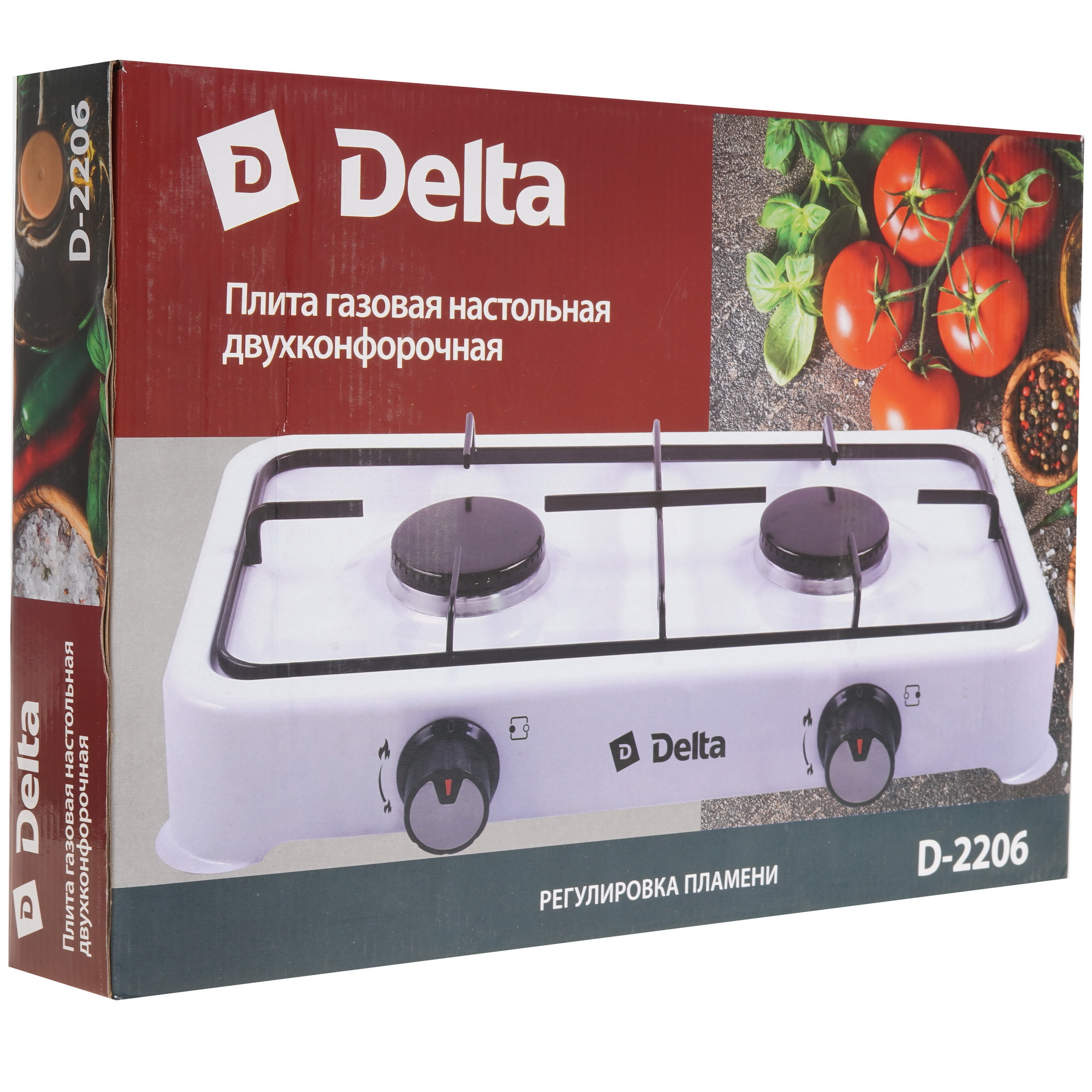 5349437 Газовая плитка DELTA D-2206 белый STDN-0044512 - Вид №5