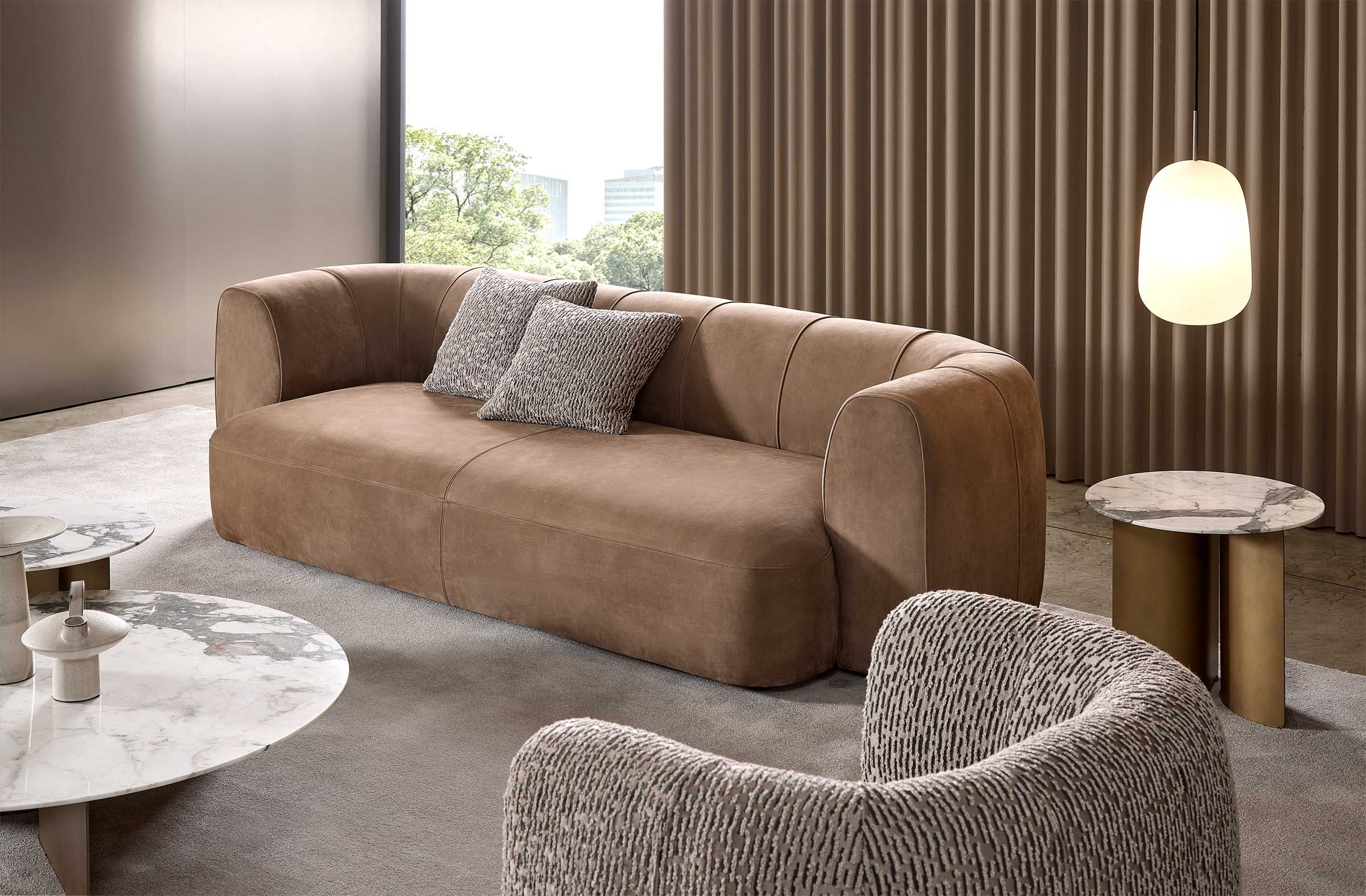 3-местный кожаный диван Marelli Milo ARCH-00056937 - Вид №2