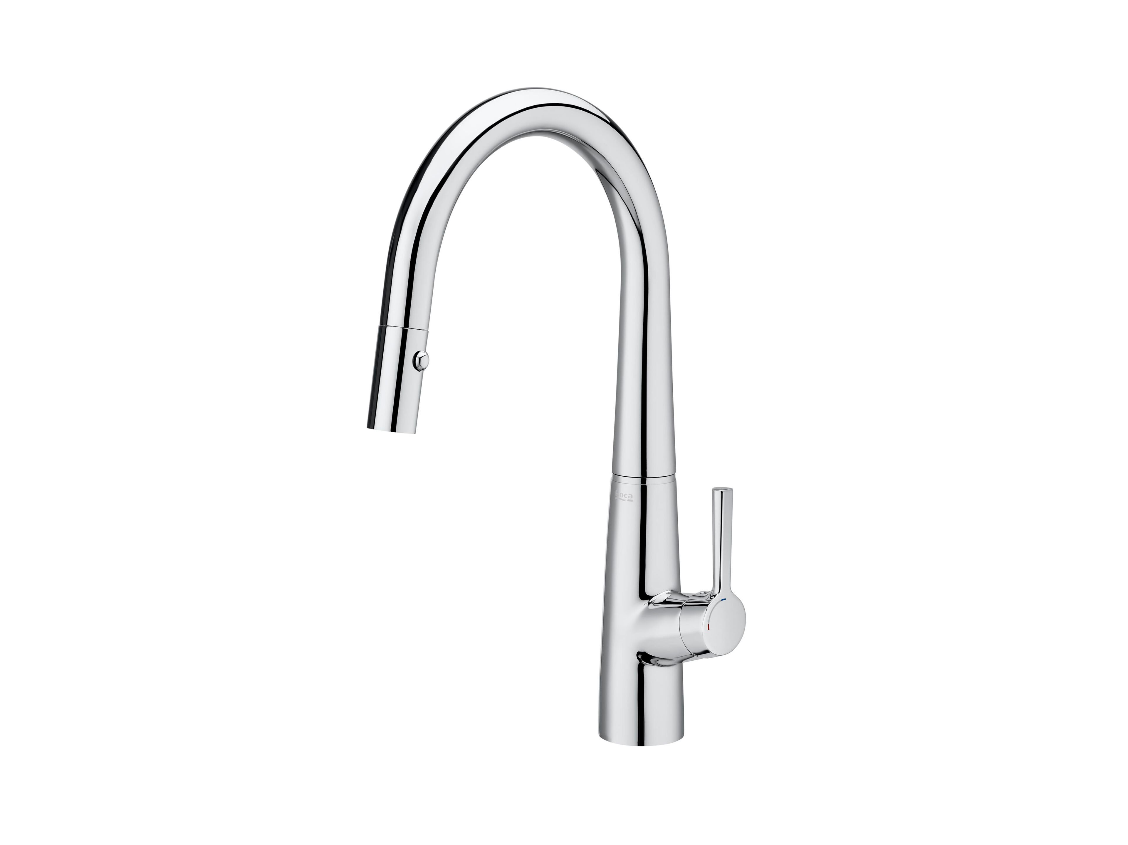 Смеситель для кухни из хромированной латуни со съемным ручным душем Roca SYRA 5A812AC00 ARCH-00144312 - Вид №1