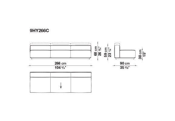 Ткань сад диван B&B Italia Outdoor HYBRID ARCH-00117020 - Вид №12