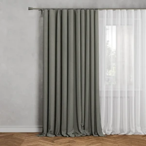 Штора MIAMOZA Меланж на ленте 200x280 см в серых тонах 89427083