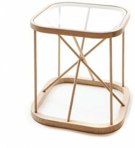 Woodnotes Сервисный столик из дерева и стекла