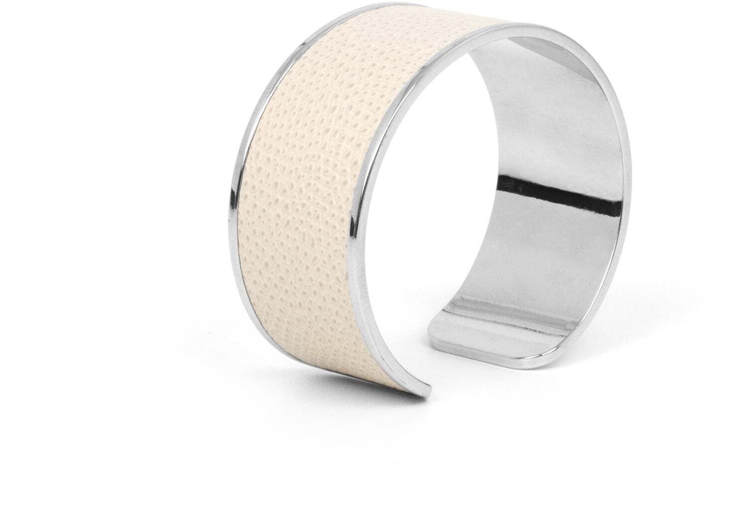 Кольцо для салфеток - 6X2,5 см / металл-отделка_сатин-латунь / плетеная кожа_серо-коричневый