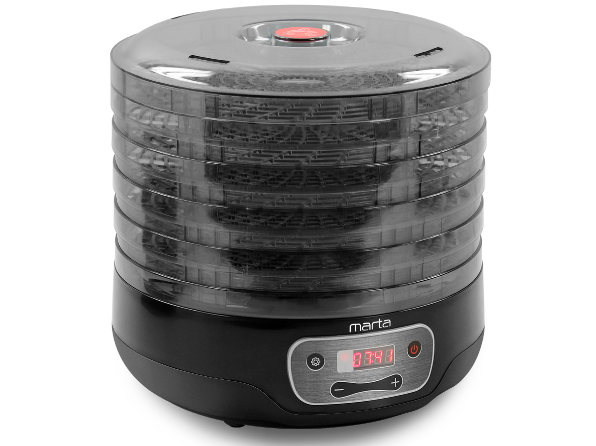 9908457 Сушилка для овощей и фруктов MARTA MFD-505PS черный STDN-0036408 - Вид №2