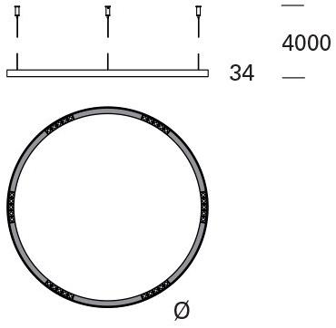 Lucifero's Светодиодная подвесная лампа из экструдированного алюминия File flex circle Fxc21.9 - fxc25.9 - Вид №1
