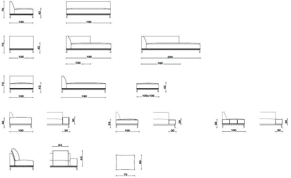 Désirée divani Модульный тканевый диван с шезлонгом sun-id-1478325 - Вид №8