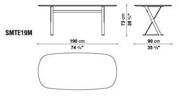 Maxalto Прямоугольный мраморный стол Pathos sun-id-1449010 - Вид №3