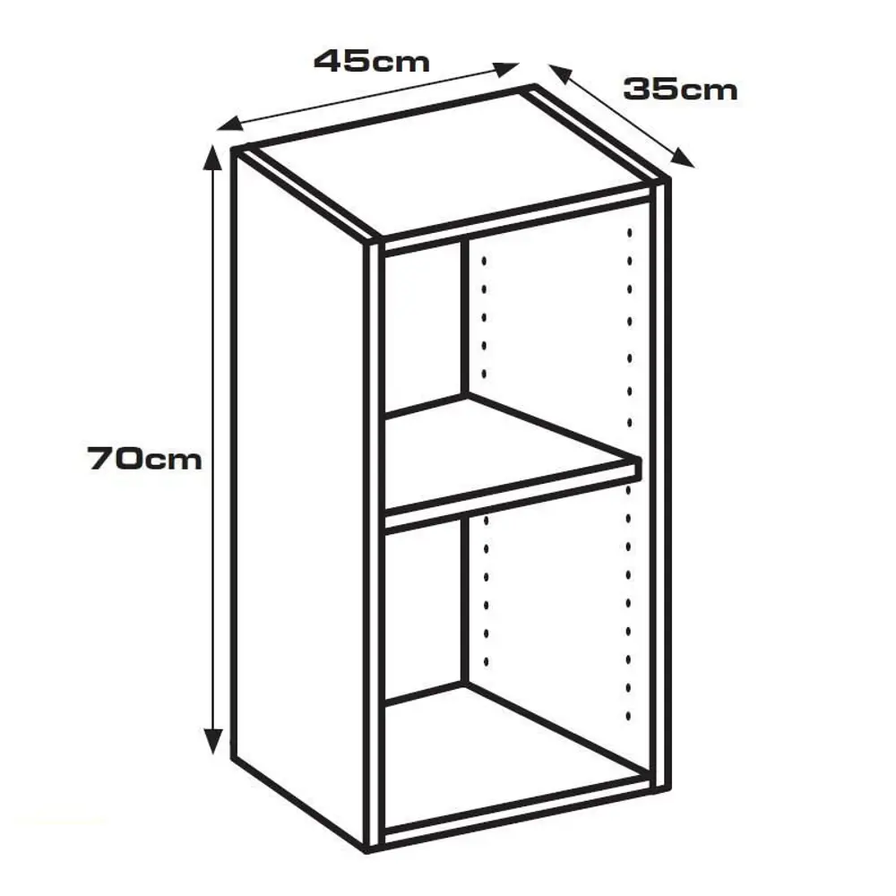Каркас навесной 45x70x35 см, ЛДСП, цвет белый DELINIA STLM-2099683 - Вид №6